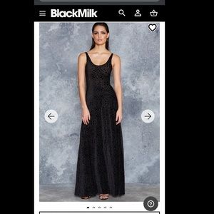 Blackmilk museum piece - burned velvet maxi dress
